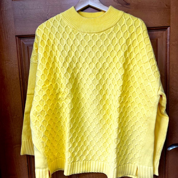 NWT Yellow Talbots Cotton Sweater - Picture 1 of 6